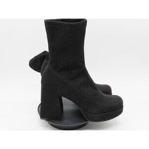 Abound Boots Womens Size 7.5 Black Platform Block Heel Ankle Zip Dress